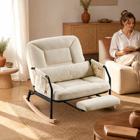 Songe · Fauteuil à bascule inclinable velours côtelé, 4 positions