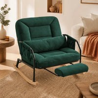 Songe · Fauteuil à bascule inclinable velours côtelé, 4 positions