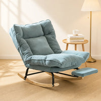 Halte · Fauteuil à bascule inclinable velours côtelé avec repose-pieds