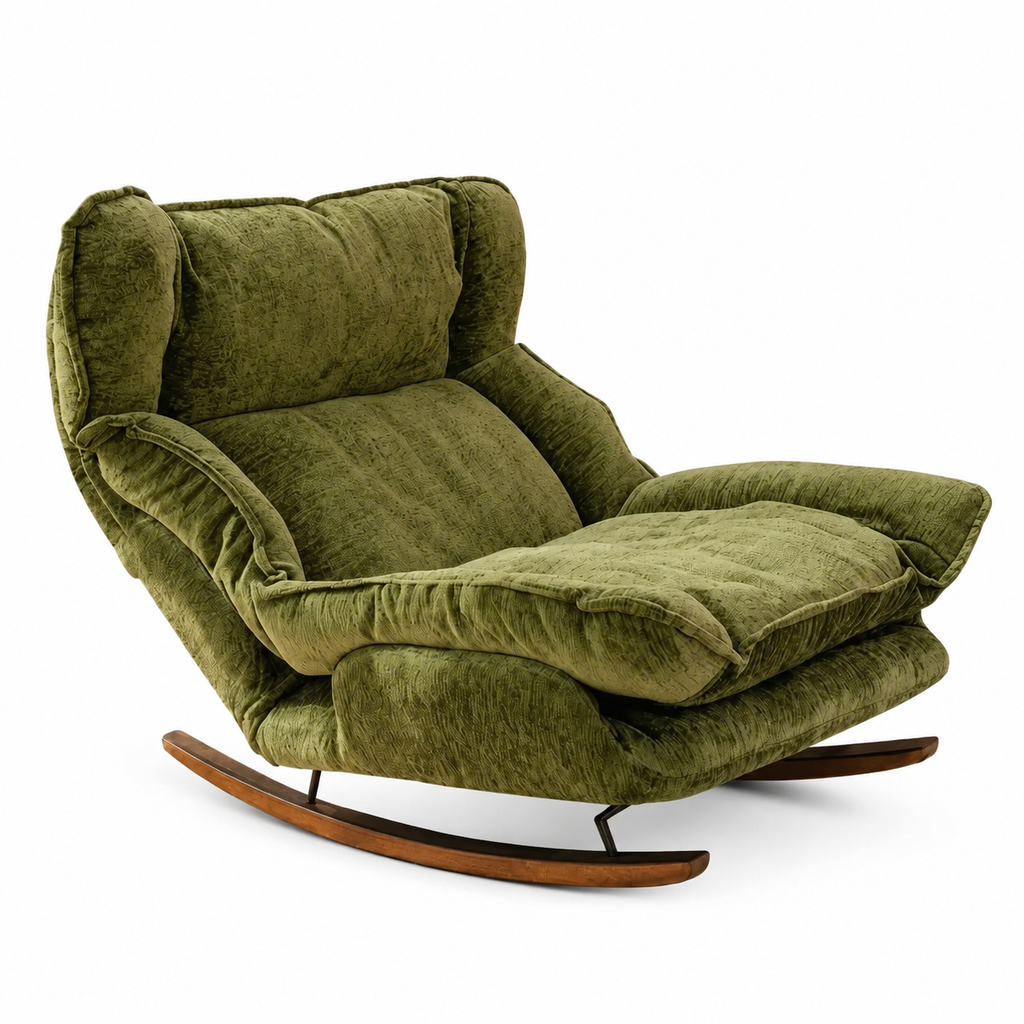 Alcôve · Fauteuil à bascule inclinable 5 positions, tissu chenille