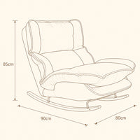 Alcôve · Fauteuil à bascule inclinable 5 positions, tissu chenille